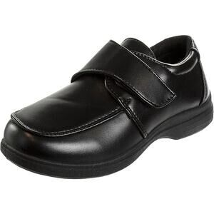 French Toast Little Boys Size 7 Black Faux Leather Hook Loop School Shoes